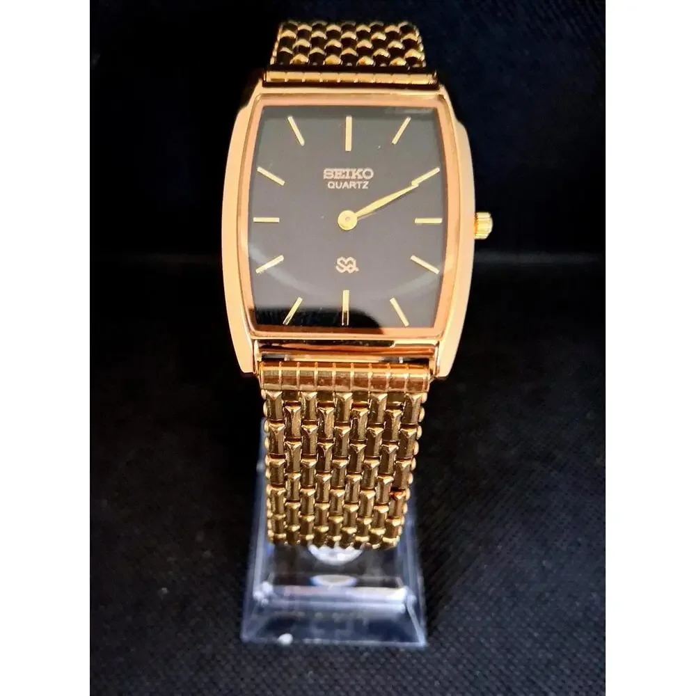 Seiko Barrel Tank Vintage Men's Gold Tone Watch